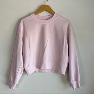 Lululemon Perfectly Oversized Cropped Crew Sweatshirt Size 0 Pink Athleisure